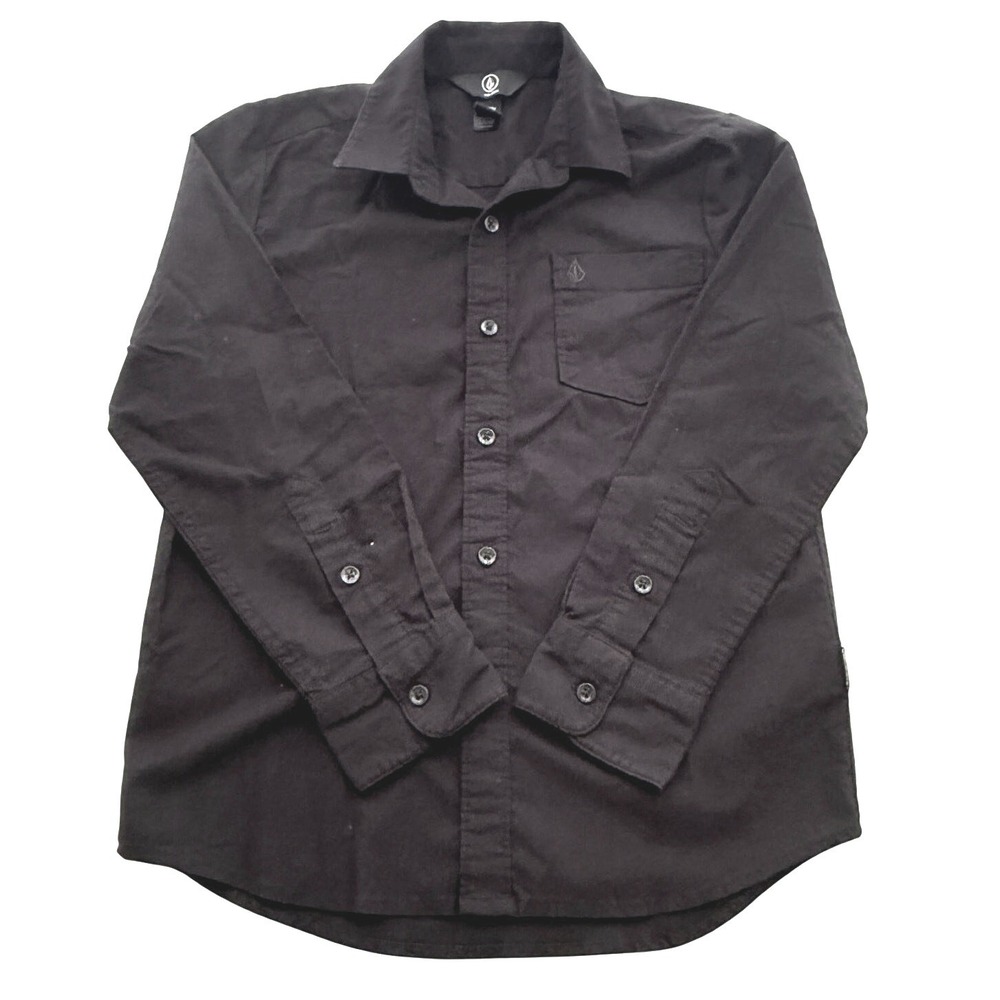 Volcom Oxford Stretch‎ Boys Size 8 Long Sleeve Button Down